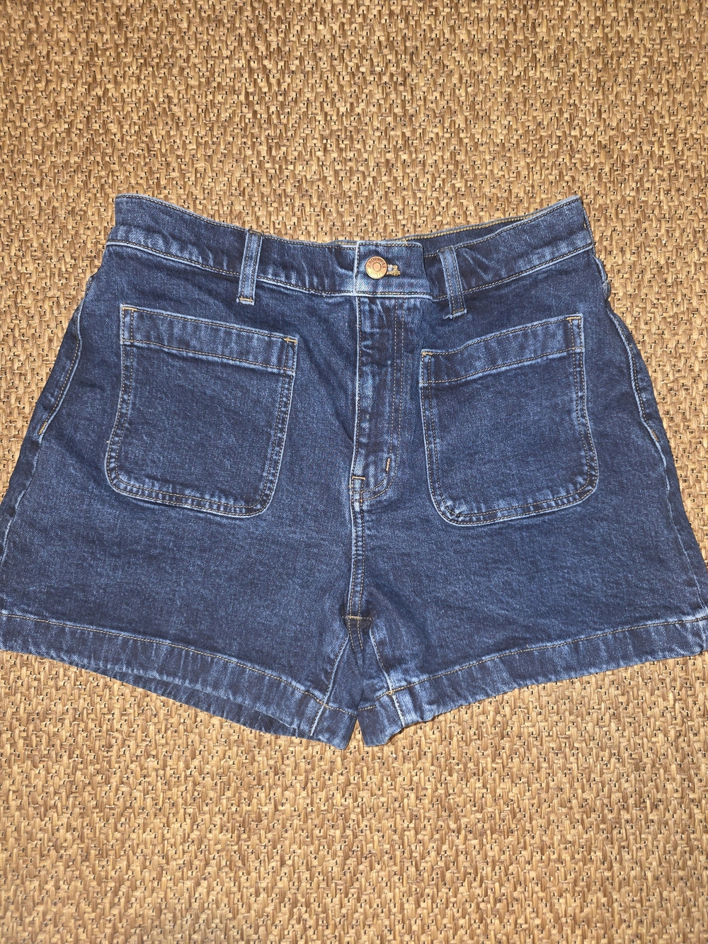 Madewell Denim Emmitt High-Rise Patch Pocket Shorts